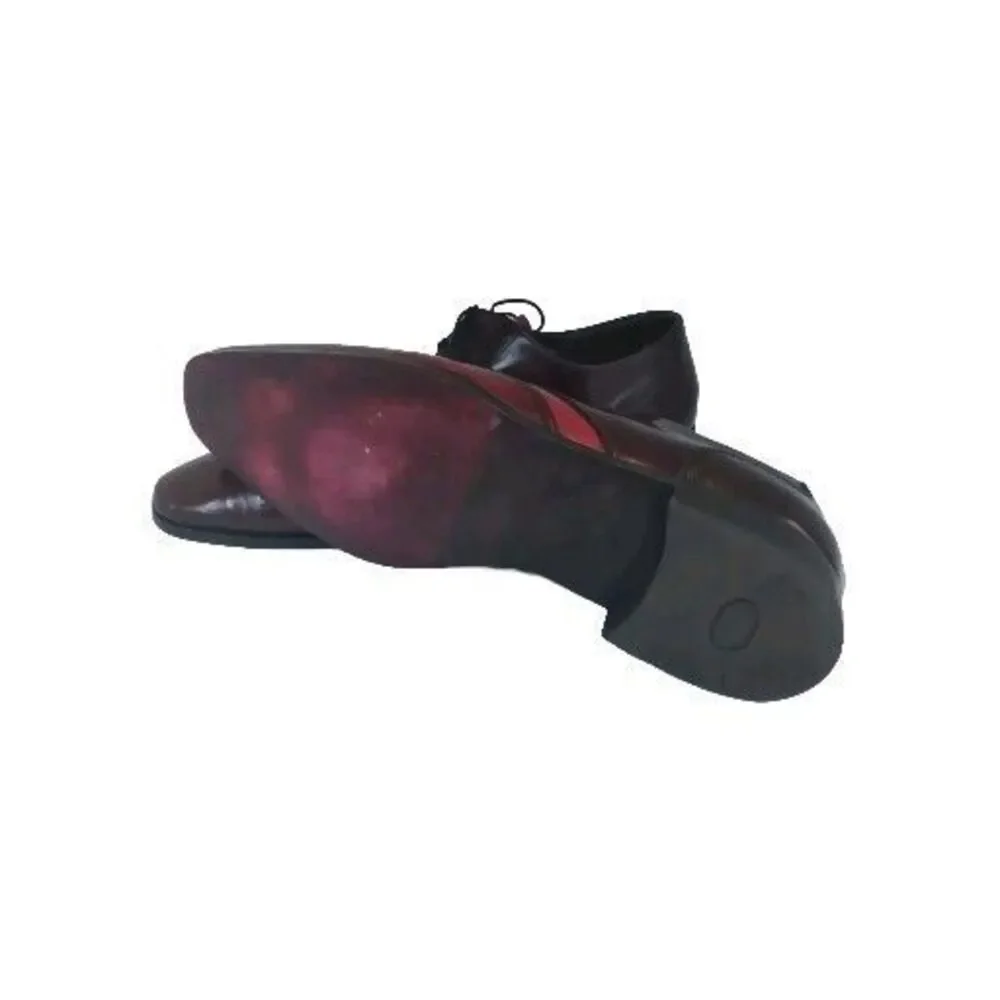 Hugo Boss Mens Leather‎ Two-tone Lace-up Pointed Toe Derby Shoes Size 10